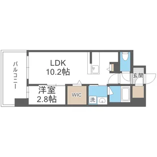 リヴェント難波サウス【9階】の間取り