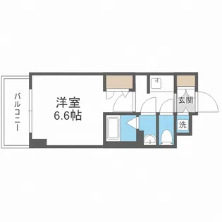 S-RESIDENCE福島玉川Deux【6階】の間取り