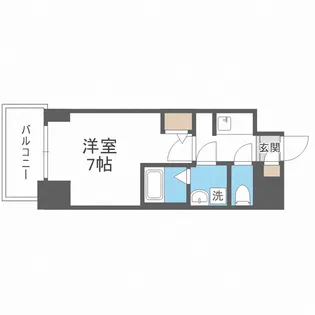 S-RESIDENCE福島玉川Deux【8階】の間取り