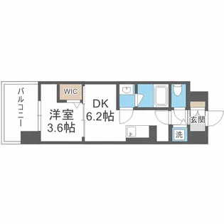 リヴェント難波サウス【12階】の間取り