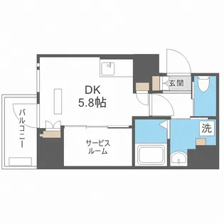 ソルテラス阿波座ウィズ【13階】の間取り