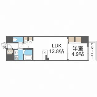 S-RESIDENCE大阪上本町【3階】の間取り