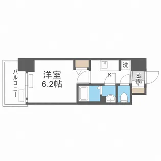 プレサンス大国町ブライス【7階】の間取り