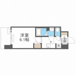プレサンス大国町ブライス【13階】の間取り