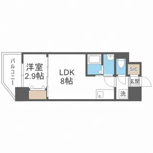 プライムアーバン南森町【5階】の間取り