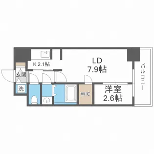 セレーノ南森町【9階】の間取り