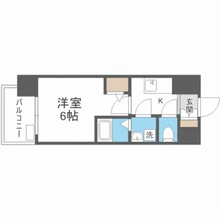 エスリードレジデンスグラン大阪福島ノース【4階】の間取り