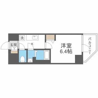 アドバンス大阪カーサ【14階】の間取り