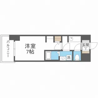 S-RESIDENCEドーム前千代崎【6階】の間取り