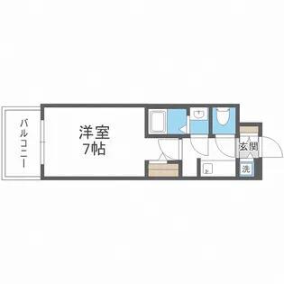 S-RESIDENCEドーム前千代崎【2階】の間取り
