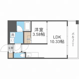 プレジオ弁天町EURO【3階】の間取り