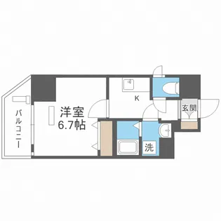 アクアプレイス江戸堀【5階】の間取り