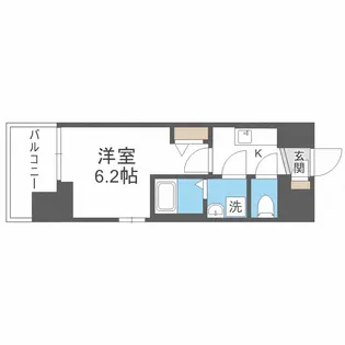 エスリード難波ザ・プレミア【7階】の間取り