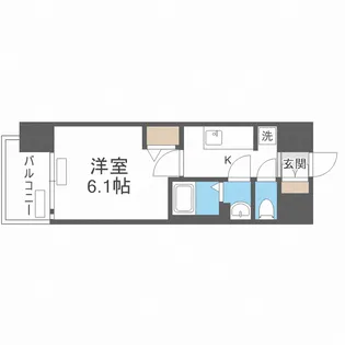 プレサンス大阪同心メゾヴィータ【14階】の間取り