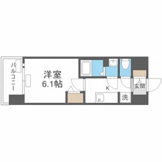 プレサンス大阪同心メゾヴィータ【4階】の間取り