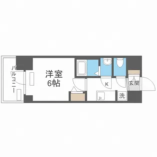 プレサンス松屋町ヴィゴラス【8階】の間取り