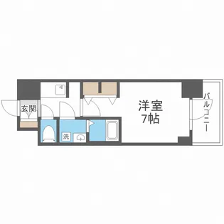 S-RESIDENCE難波大国町Deux【6階】の間取り