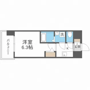 エスリードレジデンス大阪福島シティウエスト【7階】の間取り