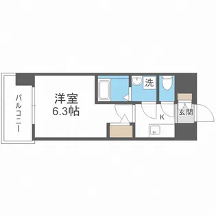 エスリードレジデンス大阪福島シティウエスト【9階】の間取り