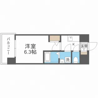 エスリードレジデンス大阪福島シティウエスト【5階】の間取り