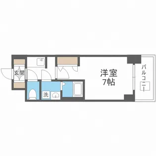 S-RESIDENCE難波大国町Deux【4階】の間取り