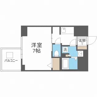 S-RESIDENCE難波大国町Deux【11階】の間取り
