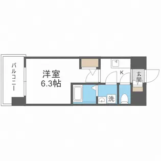 エスリードレジデンス大阪福島シティウエスト【7階】の間取り
