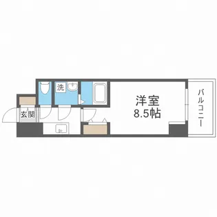 MELDIA CREST TAPP NAMBA-WEST【13階】の間取り