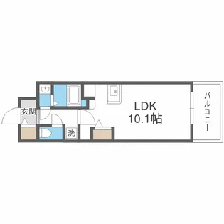 MELDIA CREST TAPP NAMBA-WEST【6階】の間取り