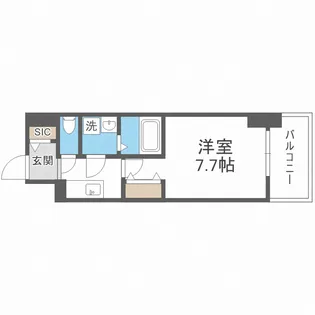 MELDIA CREST TAPP NAMBA-WEST【15階】の間取り