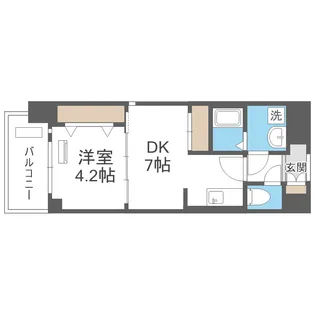 RPレジデンス都島【5階】の間取り