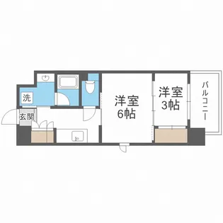 リビオメゾン西天満【1201号室】の間取り