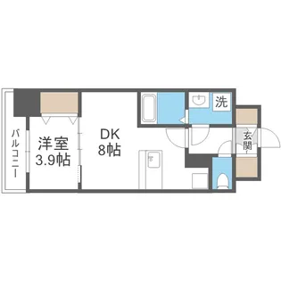 RPレジデンス都島【5階】の間取り