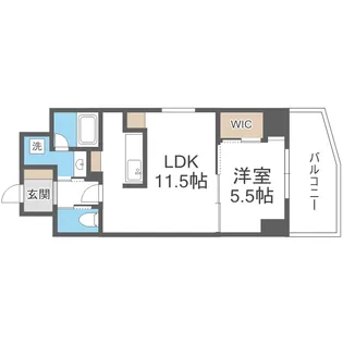 one o one内代【5階】の間取り