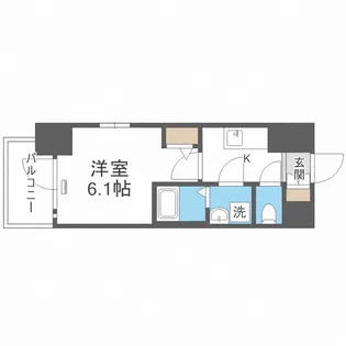 エスリード大阪プライムゲート【5階】の間取り