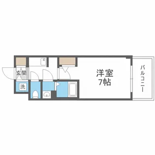 S-RESIDENCE難波大国町Uno【3階】の間取り