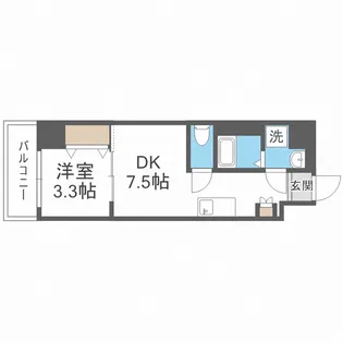 アーバンパーク弁天町【303号室】の間取り