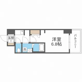 S-RESIDENCE難波大国町Uno【4階】の間取り