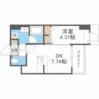 プレジオ難波ASIAN【6階】の間取り