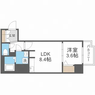 メインステージ大阪North GateⅡ【6階】の間取り