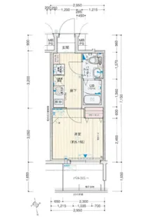 アドバンス難波南ノエル【14階】の間取り