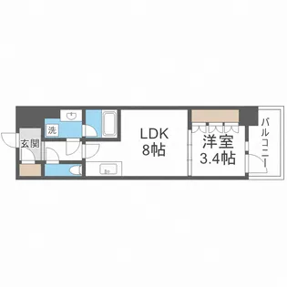コンフォリア・リヴ北久宝寺Q【11階】の間取り