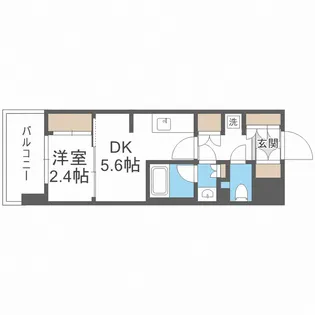 コンフォリア・リヴ南森町Q【10階】の間取り