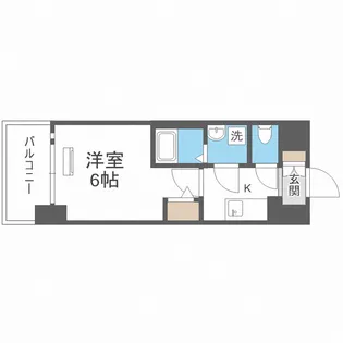 エスリード弁天町クレール【6階】の間取り