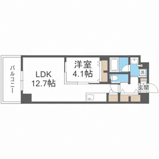 Dimus北浜【3階】の間取り