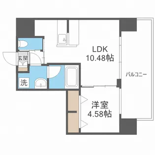 プレジオ難波WEST【2階】の間取り