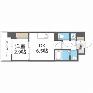 アドバンス難波ラシュレ【3階】の間取り