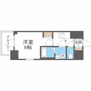 エスリードレジデンス大阪ウエストコート【6階】の間取り