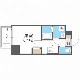 プレサンス天満橋ヴェルエラ【10階】の間取り