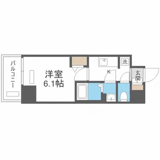 プレサンス天満橋ヴェルエラ【12階】の間取り